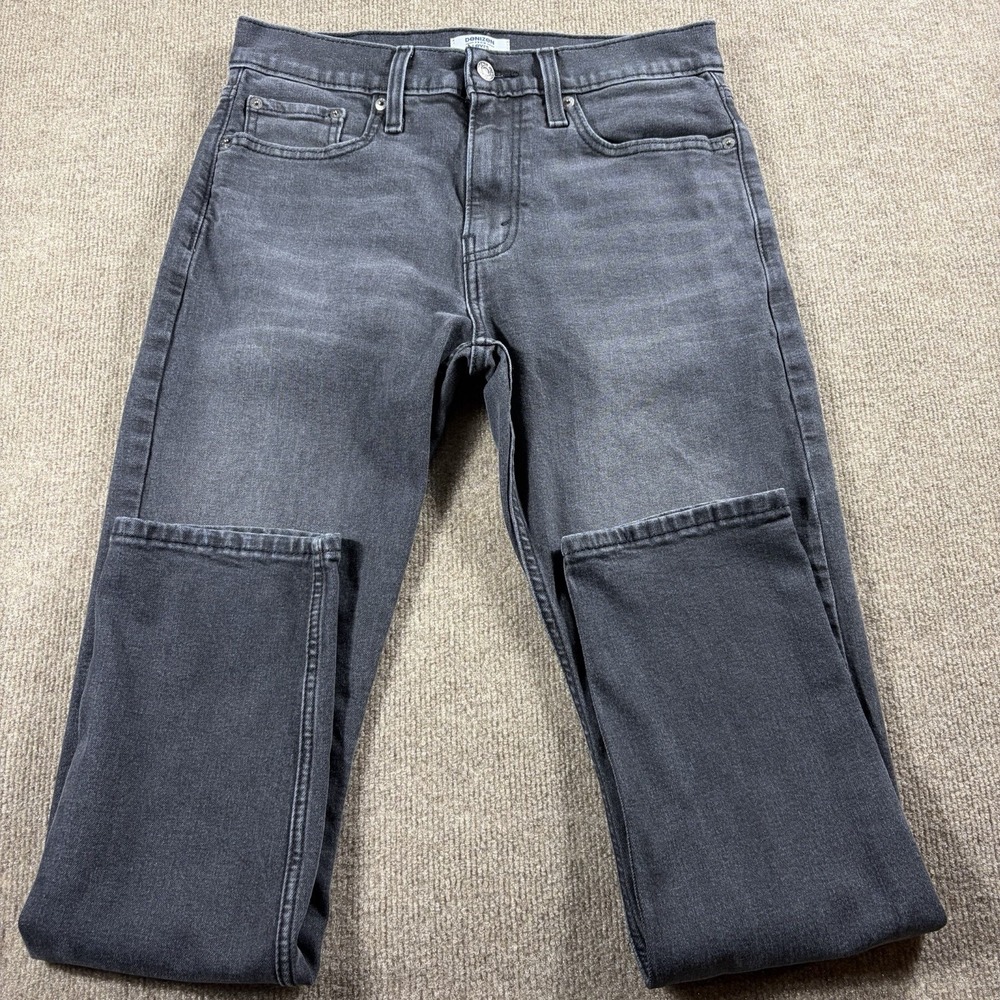 Men's Denizen from Levi's 208 Regular Taper Distressed Black Denim Jeans 30x32